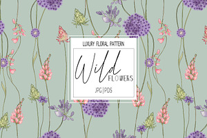 Wild Flowers, Luxury Meadow Pattern