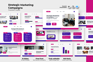 Strategic Marketing Campaign Keynote, a Presentation Template by QR Design Studio