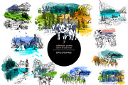 Mountains landscapes, an Animal Illustration by Tatiana Davidova (Thumbnail 2 of 5)