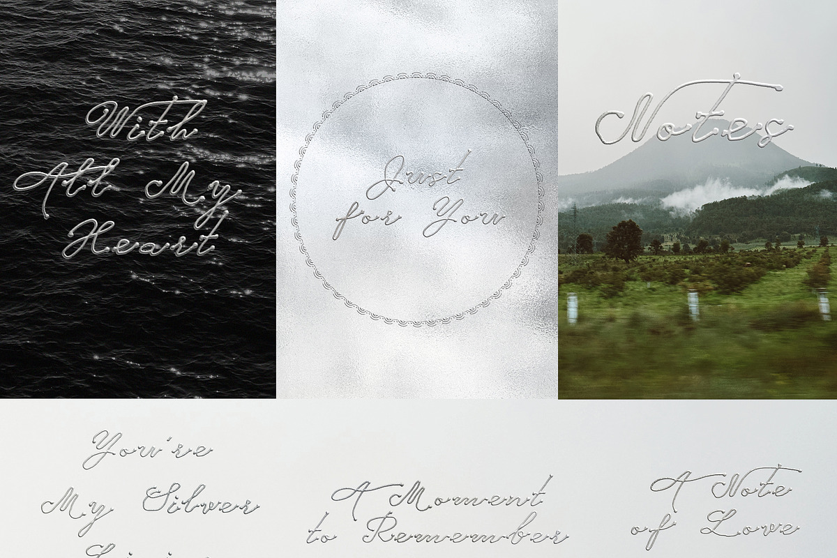 Silver Embossed Romance Collection, an Object Graphic by AnMark (Photo 14 of 15)