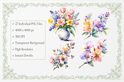 Watercolor Spring Flowers Collection, an Illustration by Print Haven (Thumbnail 5 of 6)