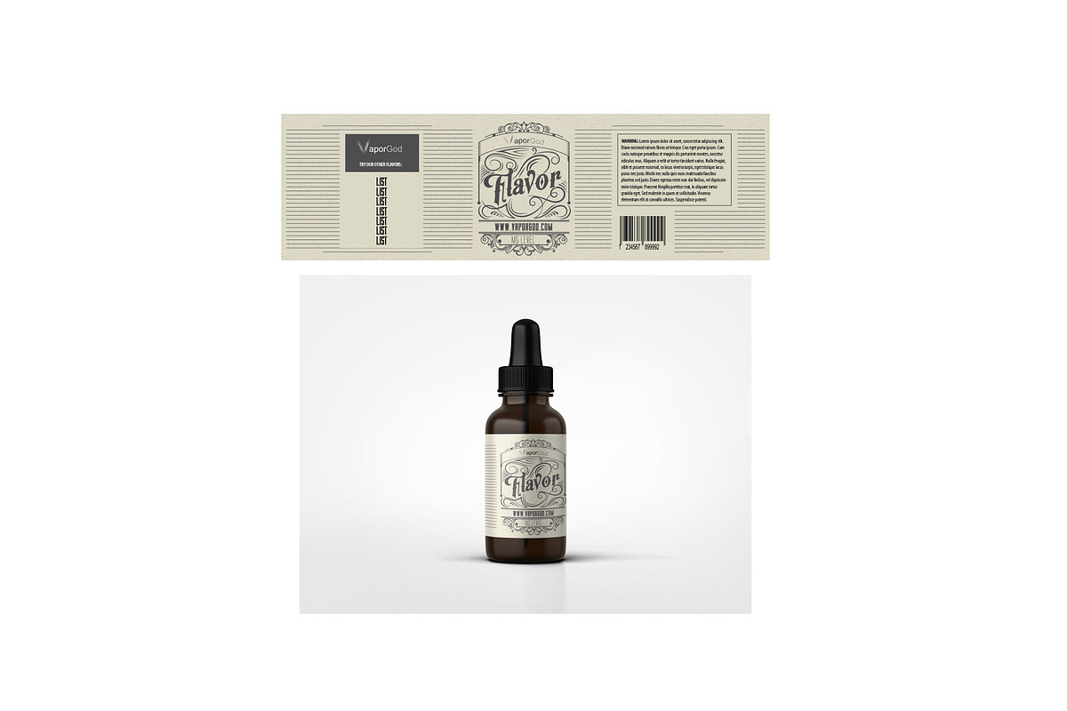 Vintage Style Vape Juice Label, an Illustration by Aurum Creative (Photo 1 of 2)