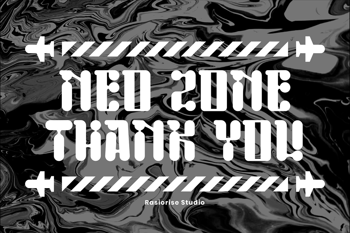 Decagon Type a Futuristic Font, a Sans Serif Font by Rasiorise Studio (Photo 9 of 9)