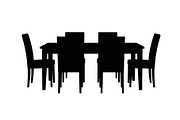 Modern Dining Table Silhouette, a Graphic by musafir_fashion (Thumbnail 5 of 10)