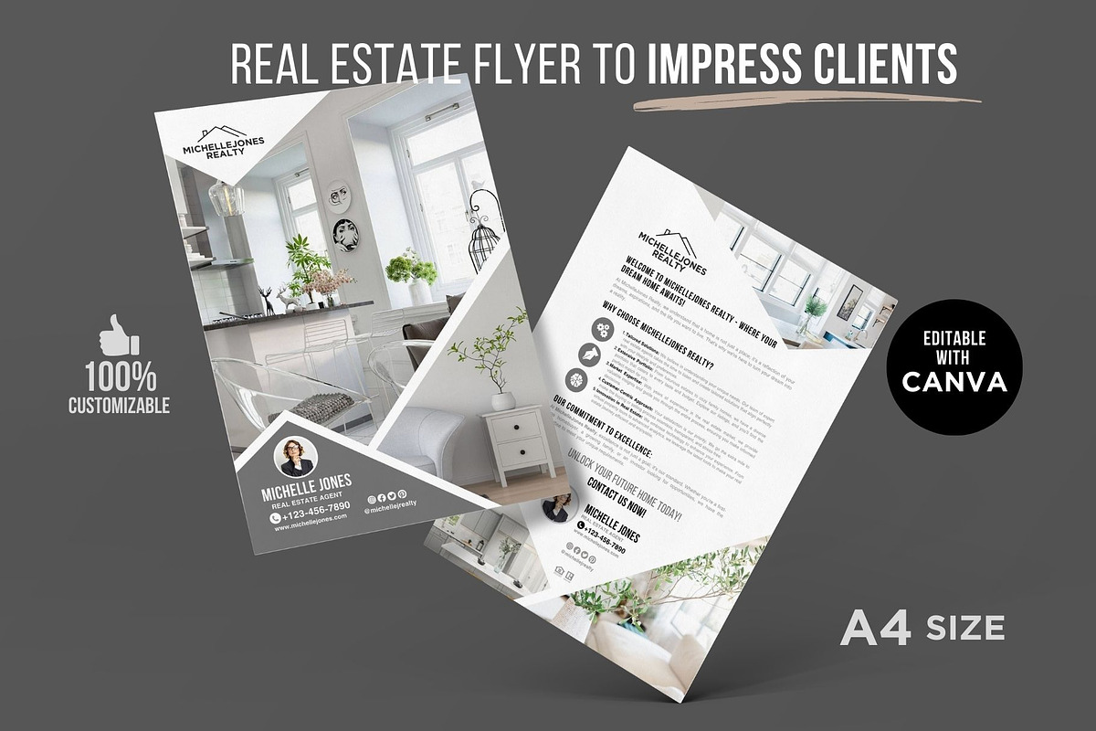 Real Estate Introduction Flyer Canva