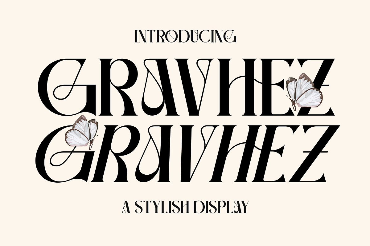 Gravhez Stylish Display Font, a Sans Serif Font by Storytype Studio (Photo 1 of 15)