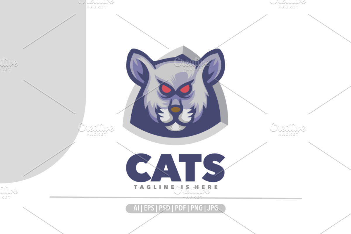 Cat mascot emblem symbol logo, a Branding & Logo Template by Bayuktx