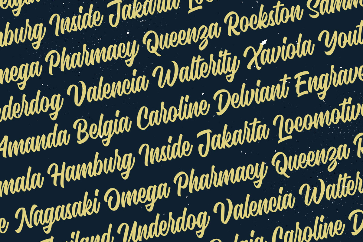 Hadnich - Modern Script, a Script Font by Arterfak Project (Photo 14 of 16)