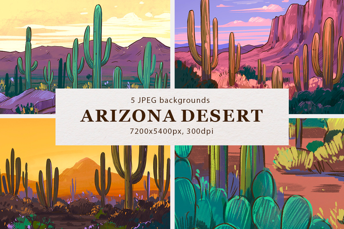 Arizona desert. Color sketches, an Illustration by Aksol (Photo 1 of 5)