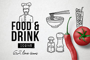 Drink and Food Icons Pack, an Outline Icon by Hatch Design Workshop (Thumbnail 1 of 12)