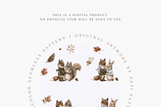 Seamless Woodland Animals Autumn, a Pattern Graphic by Pati Charm Studio (Thumbnail 4 of 6)
