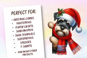 Christmas Peeking Dogs Sublimation