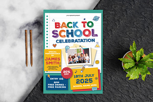 Colorful Back To School Flyer, a Brochure Template by MightyDesign