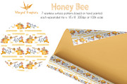 Honey bee: seamless pattern set of 7, a Pattern Graphic by Winged Graphics (Thumbnail 2 of 4)