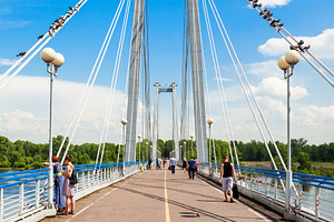 Vynogradovskiy Bridge in Krasnoyarsk, a Photo by saiko3p