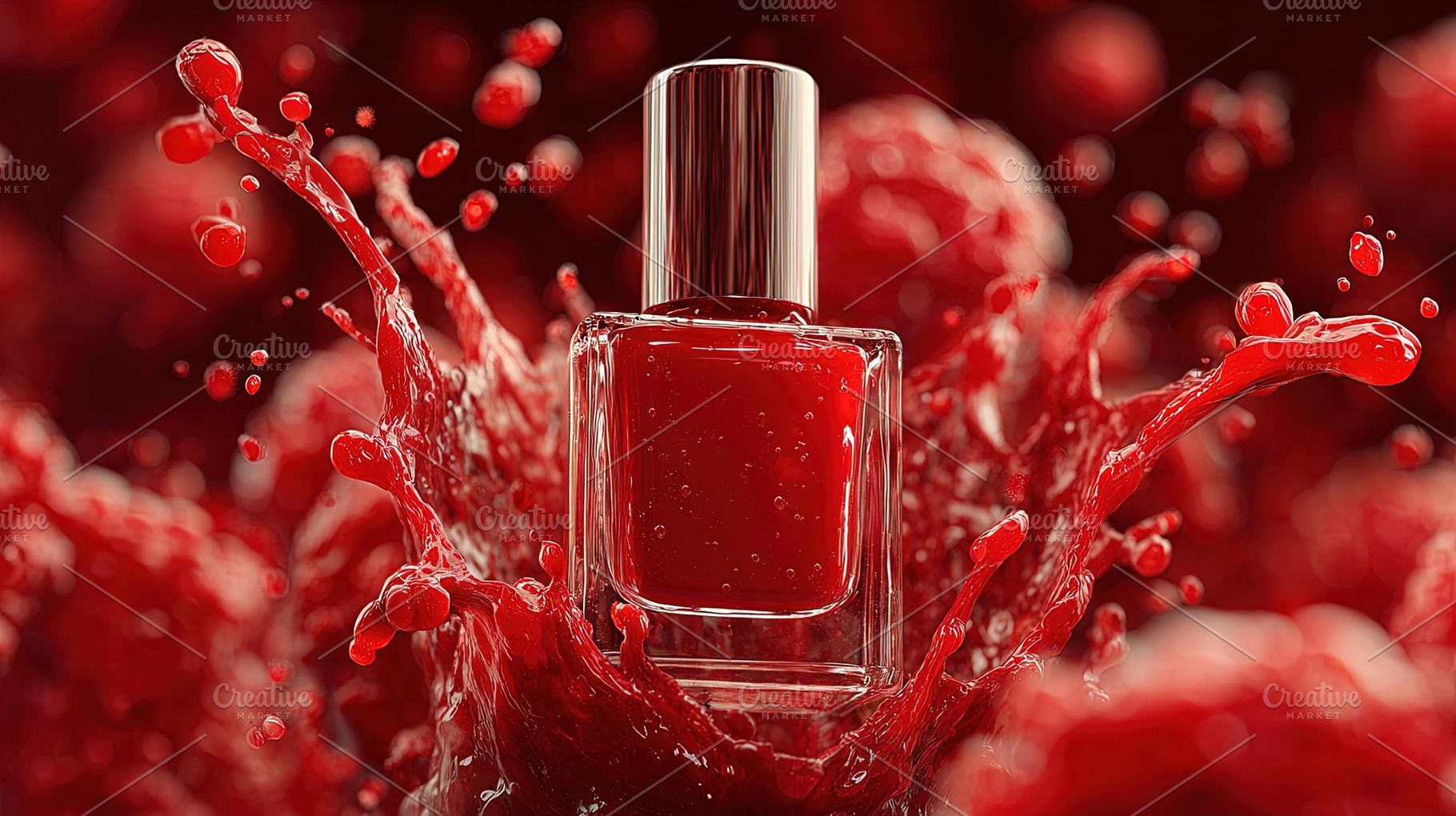 Red Perfume Bottle Splash, a Beauty & Fashion Photo by Ales Munt