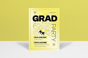 Lime Modern Graduation Invitation, an Invitation Template by graphicook