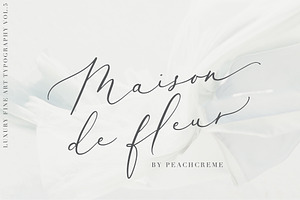 Maison de fleur //Luxury Script Font, a Handwritten Font by PeachCreme