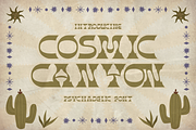 Cosmic Canyon Psychedelic Font, a Font by PutraCetol Studio (Thumbnail 1 of 13)