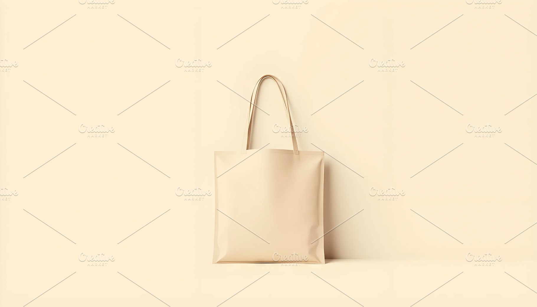 Realistic canvas tote bag mockup lay, a Photo by LOGOCREATIVE