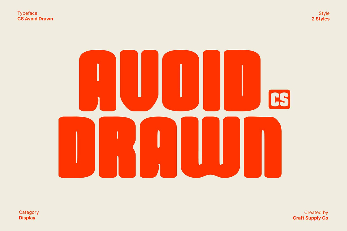 CS Avoid Drawn, a Sans Serif Font by Craft Supply Co. (Photo 1 of 8)
