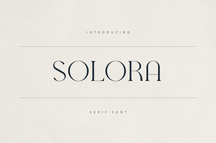 Solora – Elegant Modern Serif Font, a Serif Font by Only Fonts