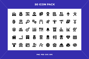 Workout app icons, an Outline Icon by Wencory