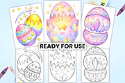 Easter Egg Magic Coloring Pages, a Seasonal Illustration by Design Station (Thumbnail 2 of 3)