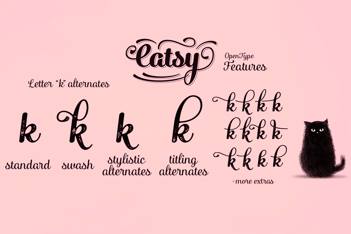Catsy Script Pack preview 6