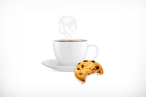 Cup Of Coffee And Cookie