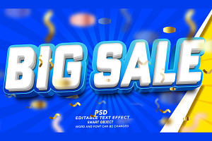 Big Sale 3D PSD Editable Text