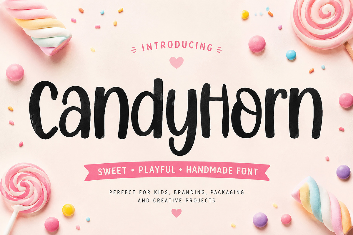 CandyHorn, a Handwritten Font by Wow Magic (Photo 1 of 5)