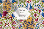 Turkish Tulips Pattern & Motifs, a Pattern Graphic by Zeesi Design Garden (Thumbnail 1 of 12)