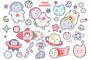 Space Cat - cute characters, a Decorative Illustration by LaVika (Thumbnail 2 of 9)