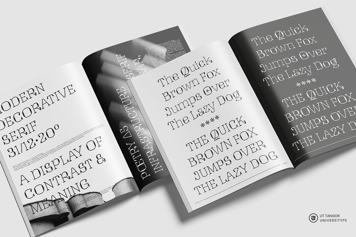 UT Tangor - A Decorative Serif, a Serif Font by Universitype (Photo 4 of 12)