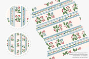 berry stripe seamless pattern, a Pattern Graphic by Pink Studio Art (Thumbnail 2 of 4)