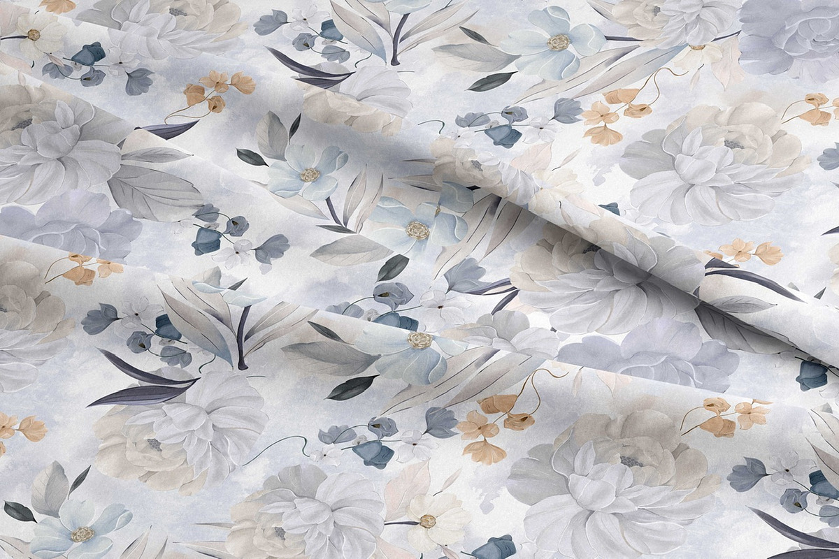 Dusty blue Pattern Collection, a Pattern Graphic by Madebyia (Photo 8 of 9)