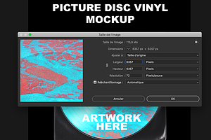 Picture Disc Vinyl MockUp