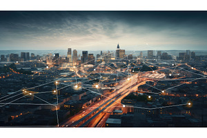 skyline view urban background ai, an Architecture Photo by pikepicture