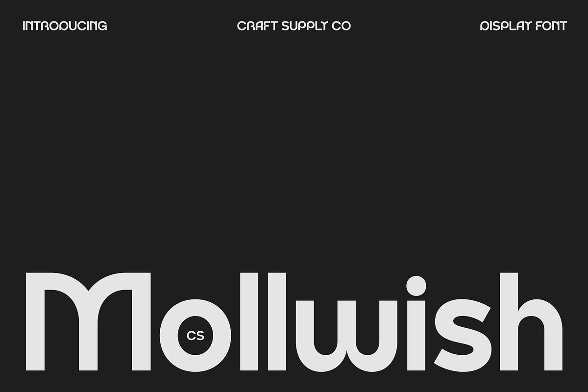 CS Mollwish – Modern Display Font, a Sans Serif Font by Craft Supply Co. (Photo 1 of 8)