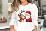 Santa Reindeer Boop PNG, a Seasonal Illustration by Craft Nest (Thumbnail 3 of 6)