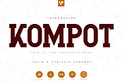 Kompot Slab Serif - 2 Fonts, a Slab Serif Font by VP Fonts (Thumbnail 1 of 10)