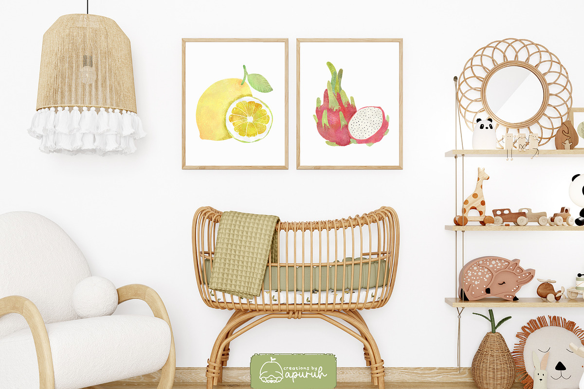 Pastel Fruits Watercolor Clipart, a Food Illustration by creationsbyapuruh (Photo 3 of 9)