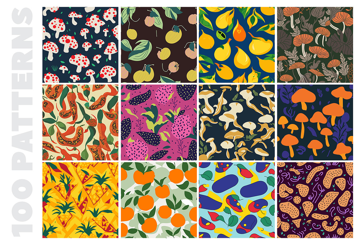 100 Eclectic Vibrant Patterns, a Pattern Graphic by digitalassets (Photo 8 of 10)