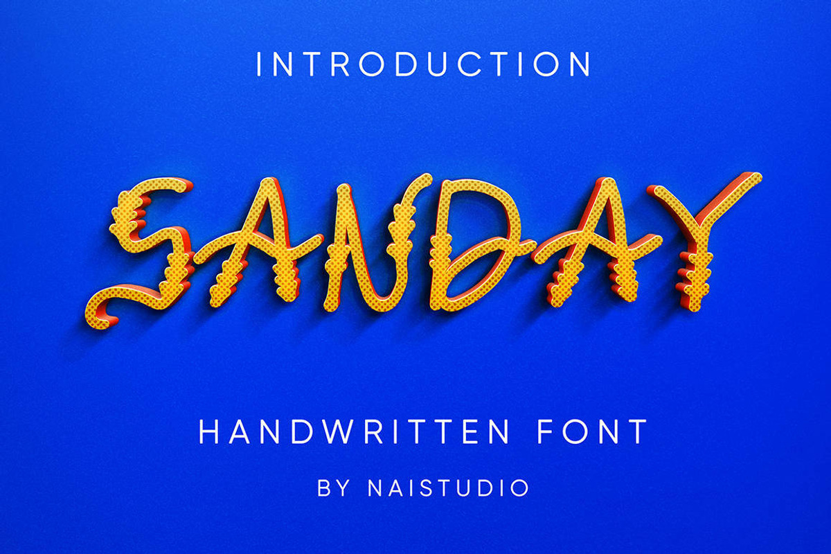 Sanday - Creative Handwritten Font, a Script Font by Naistudio (Photo 1 of 7)