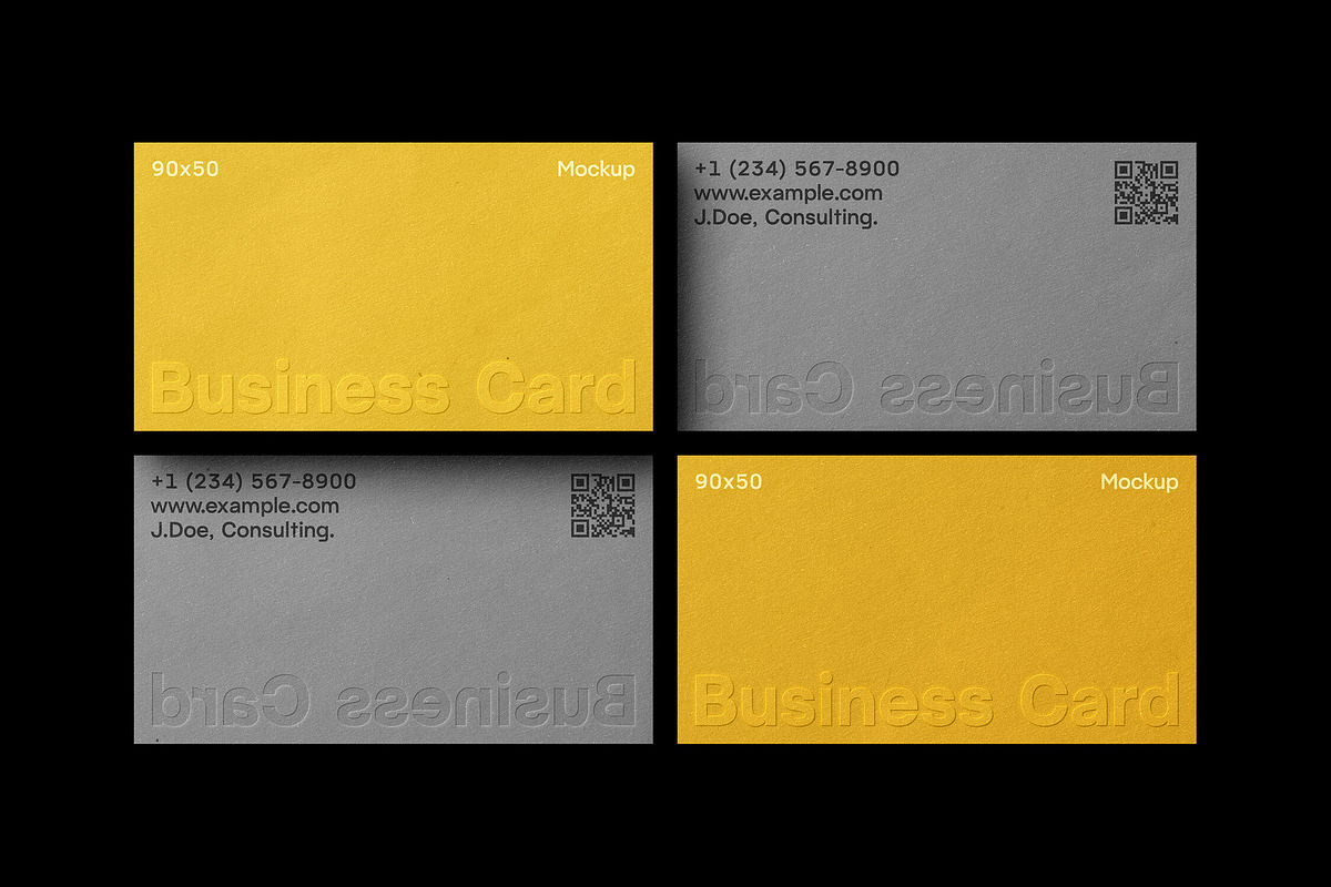 90x50 Business Card Layout Mockup, a Pens & Pencil Mockup by Design Squad (Photo 2 of 4)
