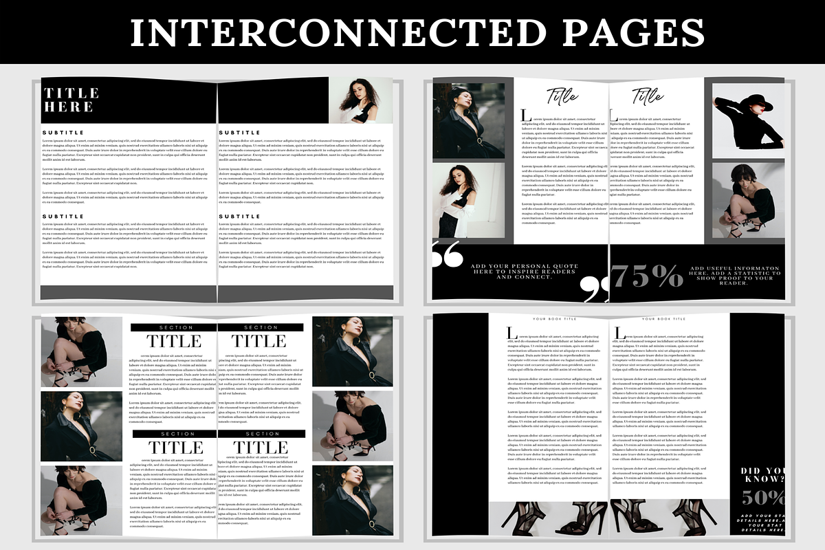 100 Ebook Workbook Template Canva, a Magazine Template by LushBury (Photo 6 of 9)