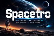 Spacetro – Display Typeface, a Script Font by Wow Magic (Thumbnail 2 of 5)