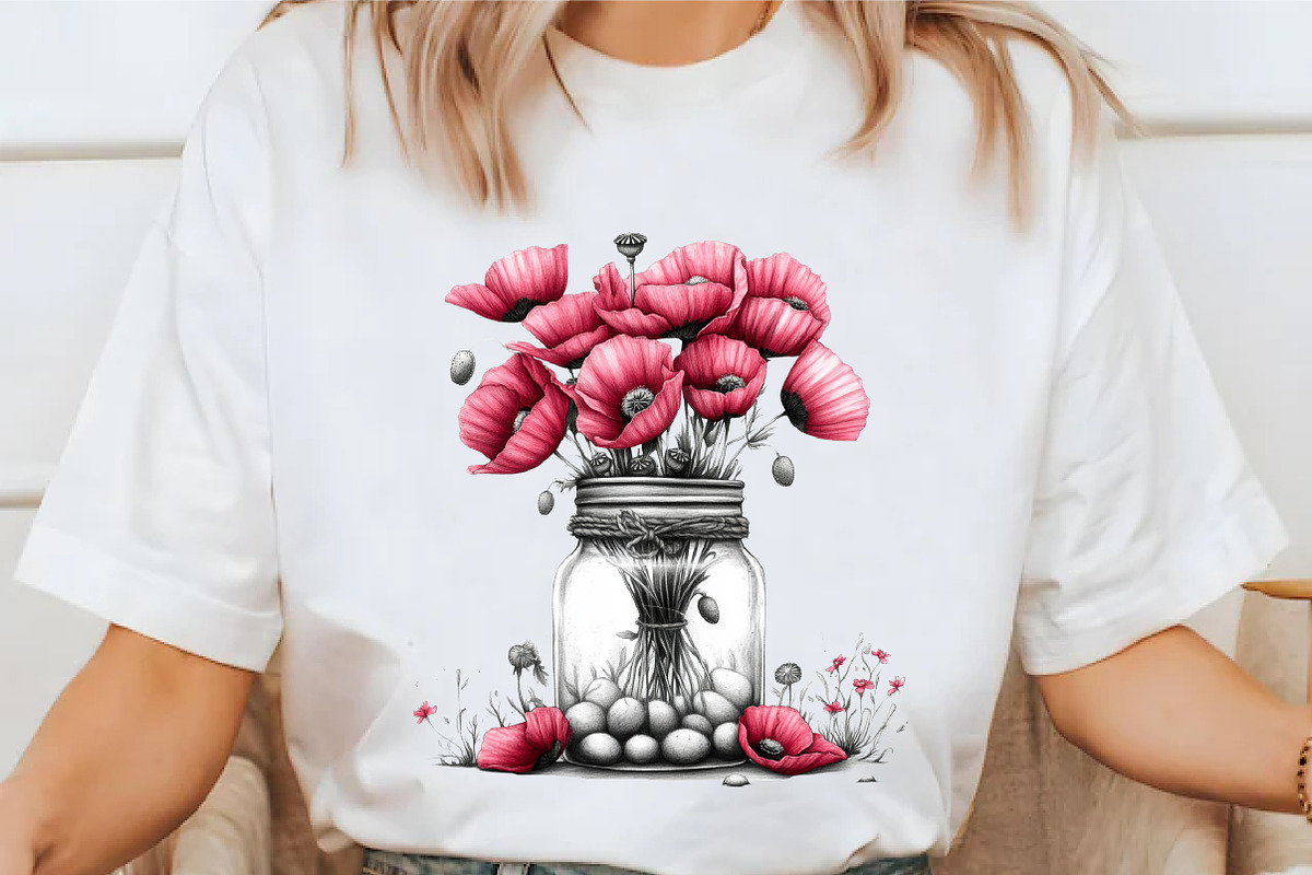 Whimsical Spring Poppy Flowers Clipa, an Illustration by designcity5 (Photo 4 of 5)