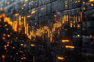 Digital representation of financial, a Photo by Tanuart